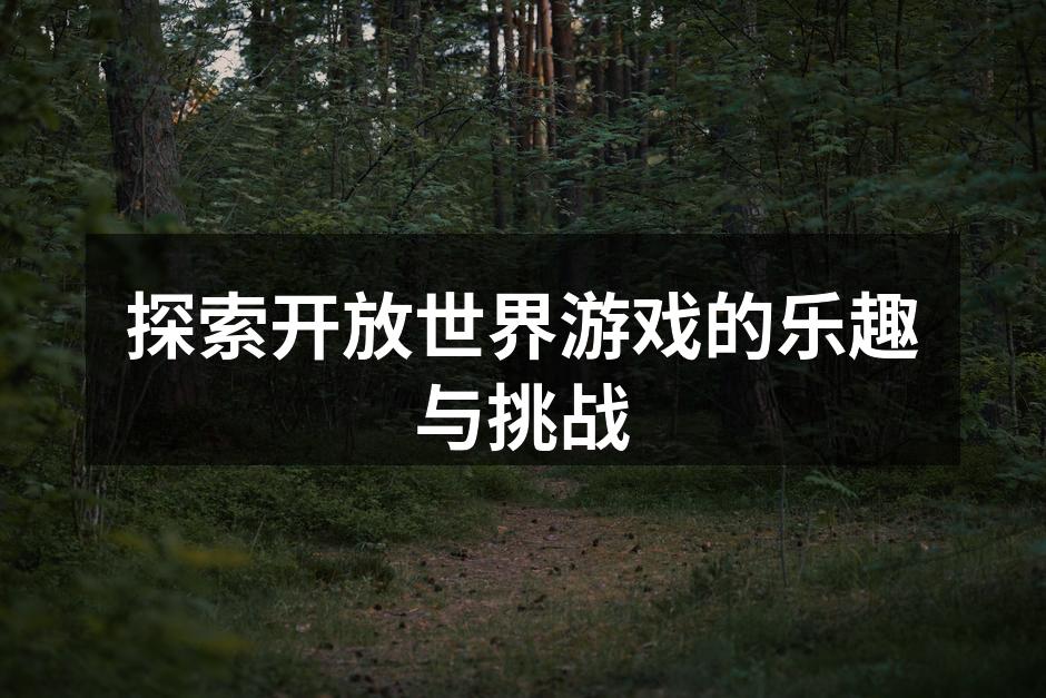 探索开放世界游戏的乐趣与挑战